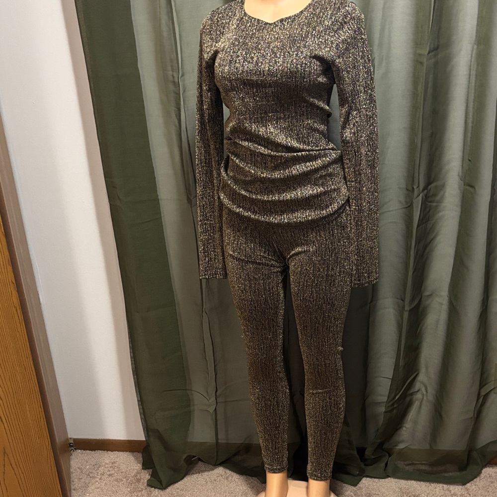 Elegant Black and Gold Women's Jumpsuit